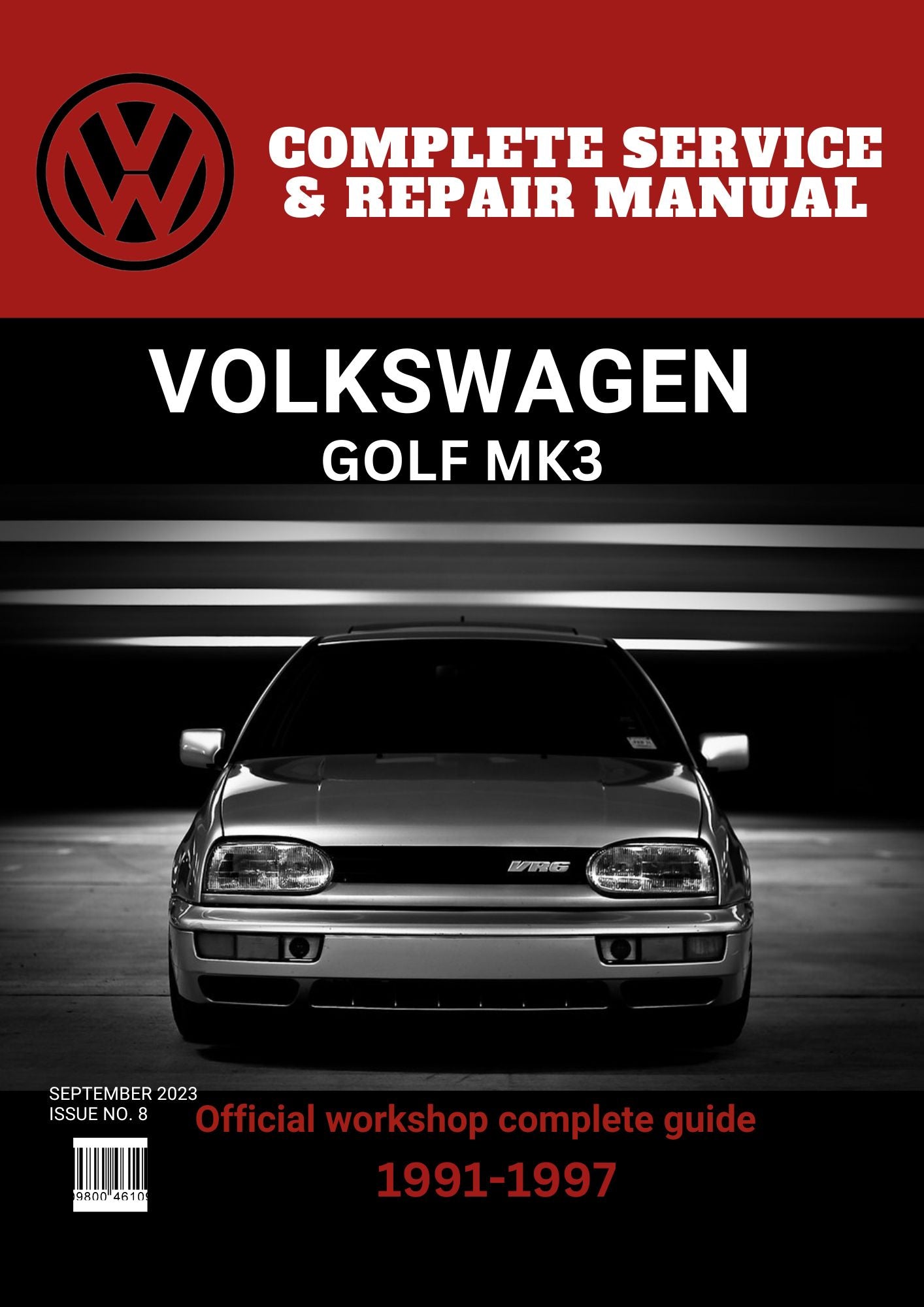 Golf MK3 1991 - 1997 Workshop Repair and Maintenance Manual